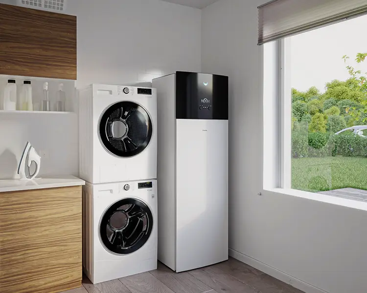 Pompe à chaleur Daikin dans une buanderie